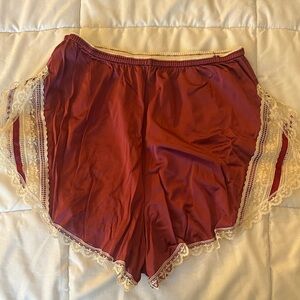 Vintage silk lingerie high cut pajama short
